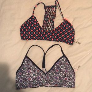 Two bikini tops! Raisins! Brand new!
